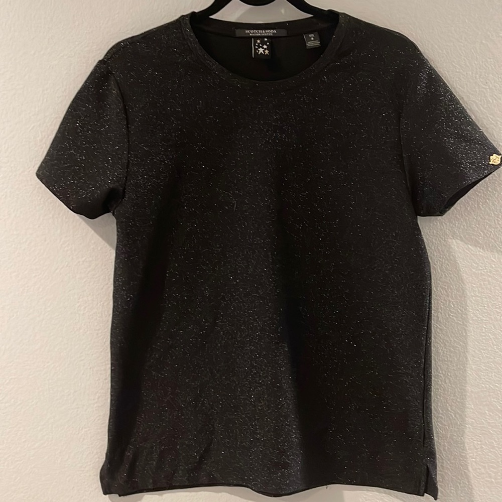 Scotch & Soda Black Short Sleeve Tee